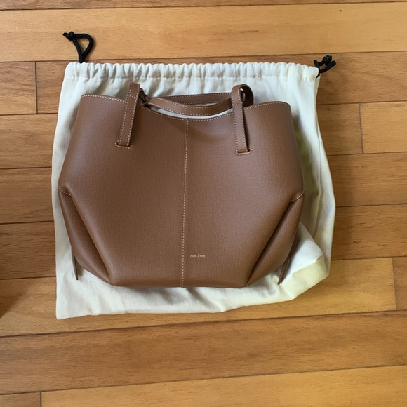 Polene Handbags - Polene Cyme Mini Camel Grainé Bag